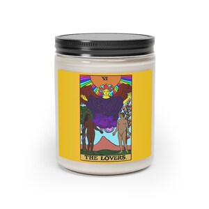 The Lovers Tarot Card Scented Spell Candle, 9oz