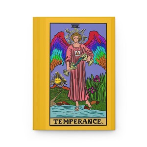 Diario de tapa dura con diseño de arcoíris del Tarot Temprence