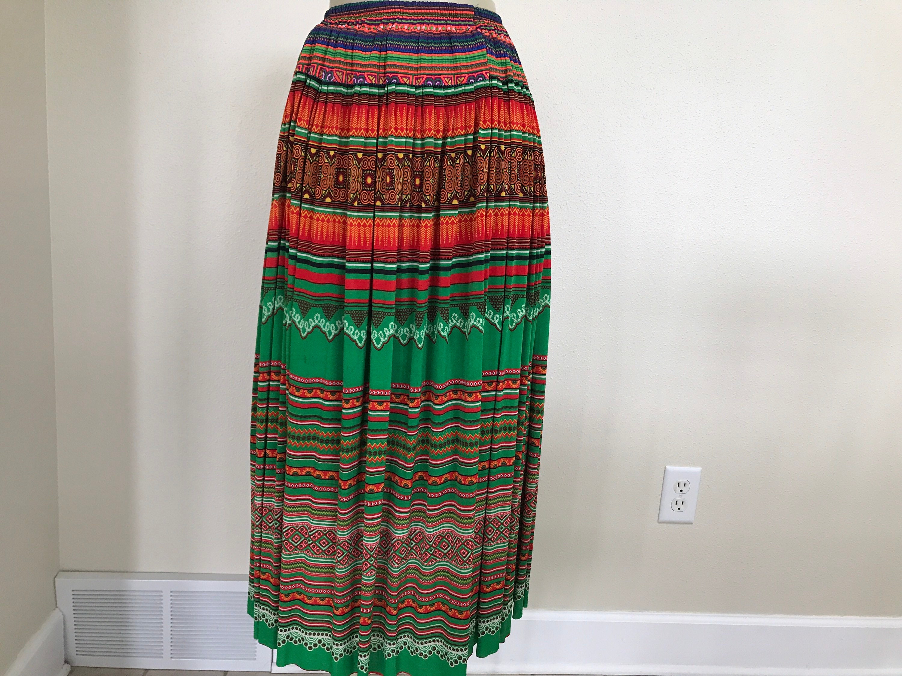 Adult Hmong Vietnam skirt wide 34long 43 | Etsy