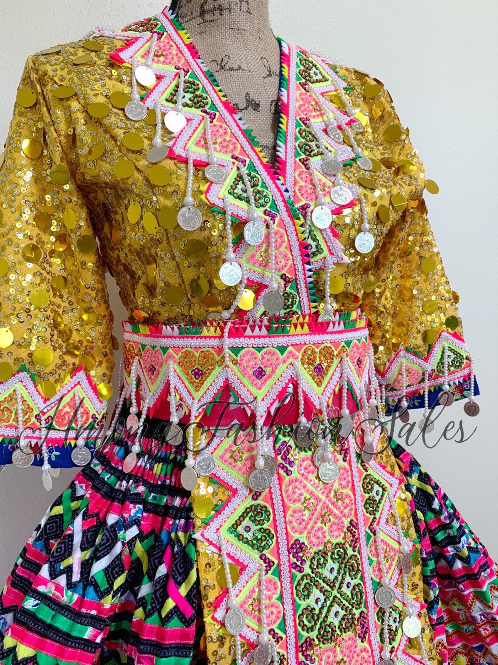 Y13 size 40 adult Hmong outfit hmong clothes Susan Etsy