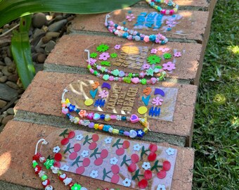 Acrylic beaded charm bookmarks (summer collection)