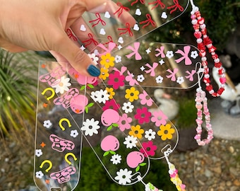 Acrylic beaded charm bookmarks (Pinky collection)