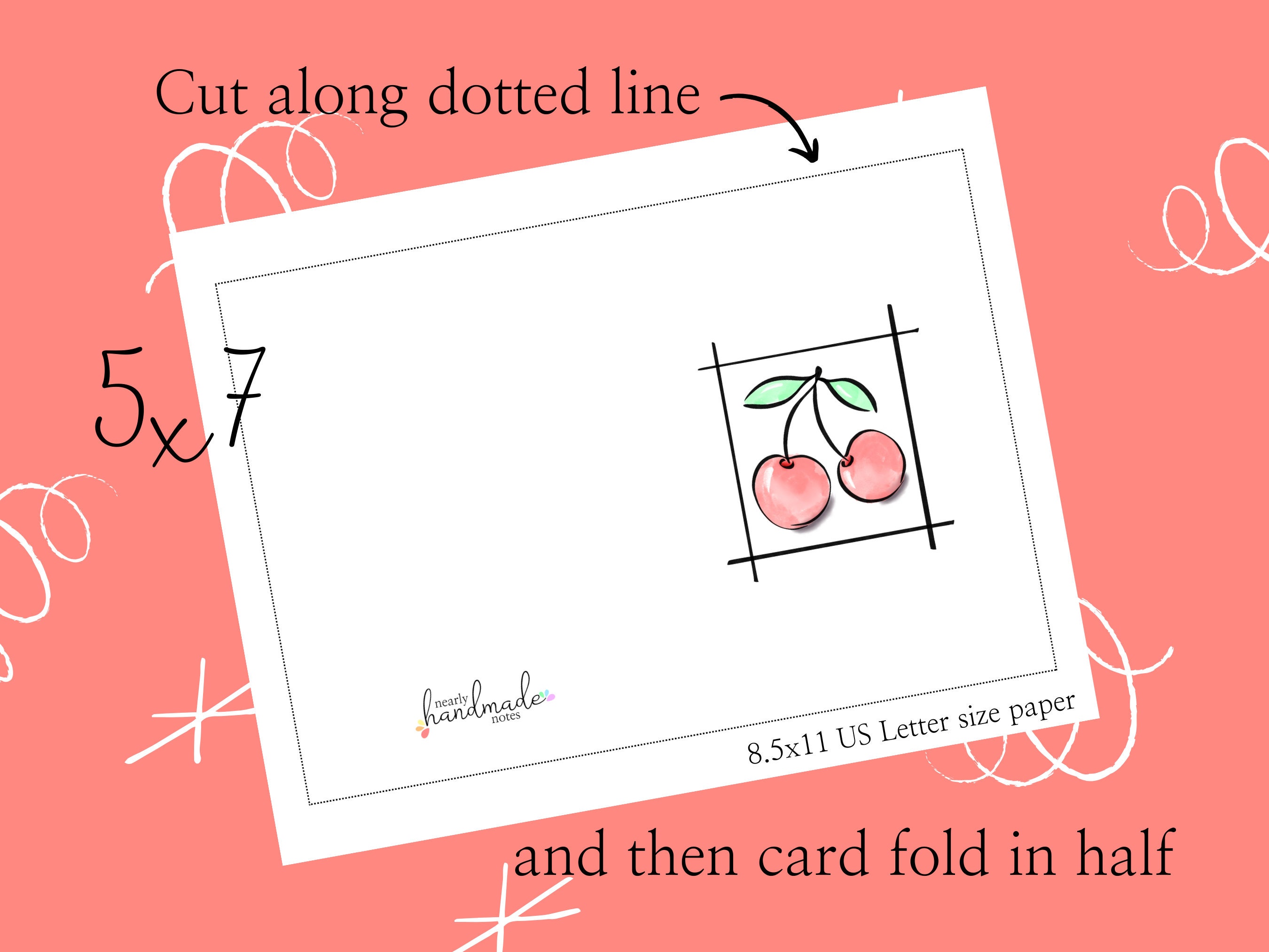 Emptyprintable Simple Card PRINTABLE Greeting Card, Digital Blank Card, Simple Design, Minimalist ...