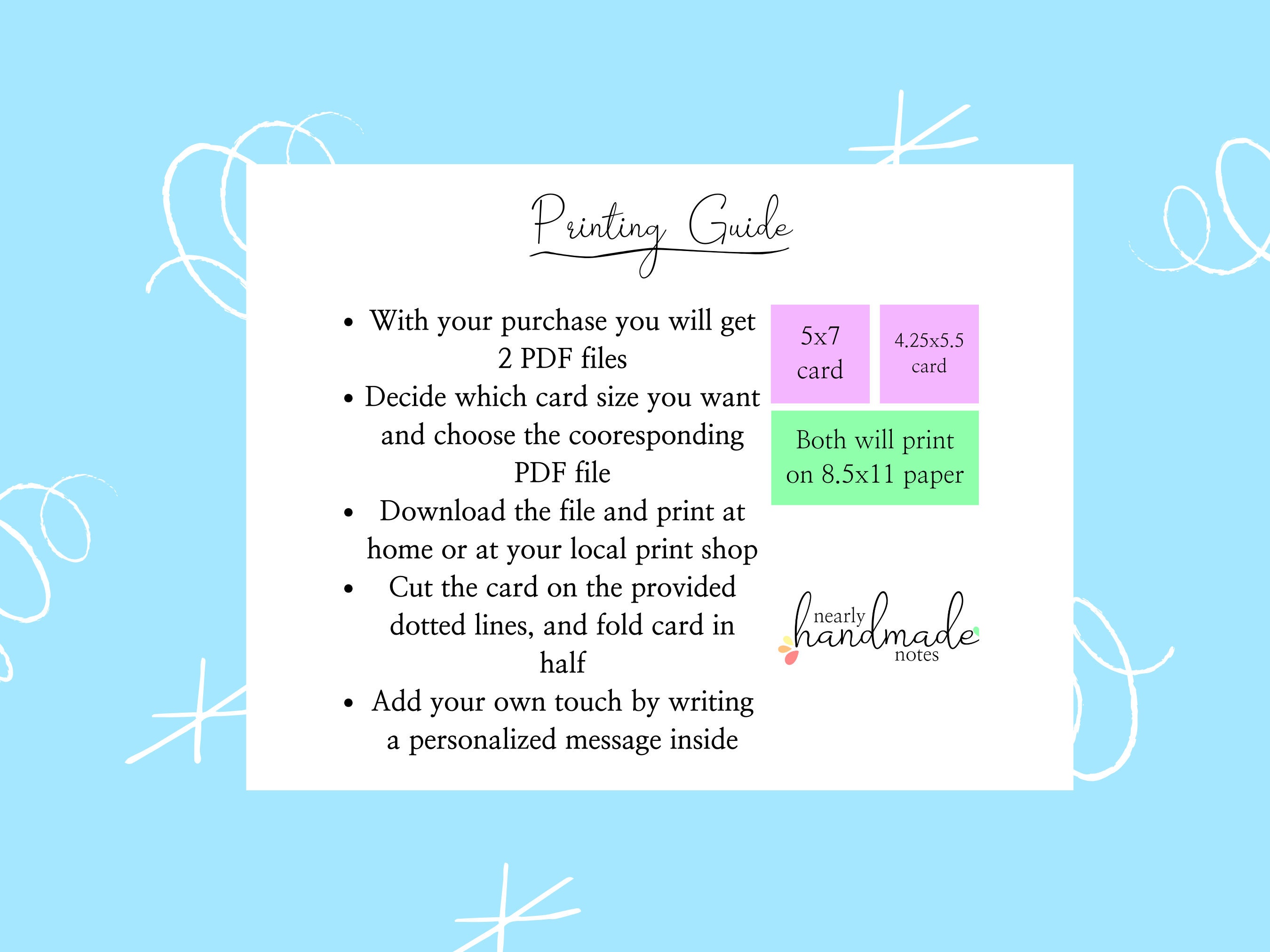 Emptyprintable Simple Card PRINTABLE Greeting Card, Digital Blank Card, Simple Design, Minimalist ...