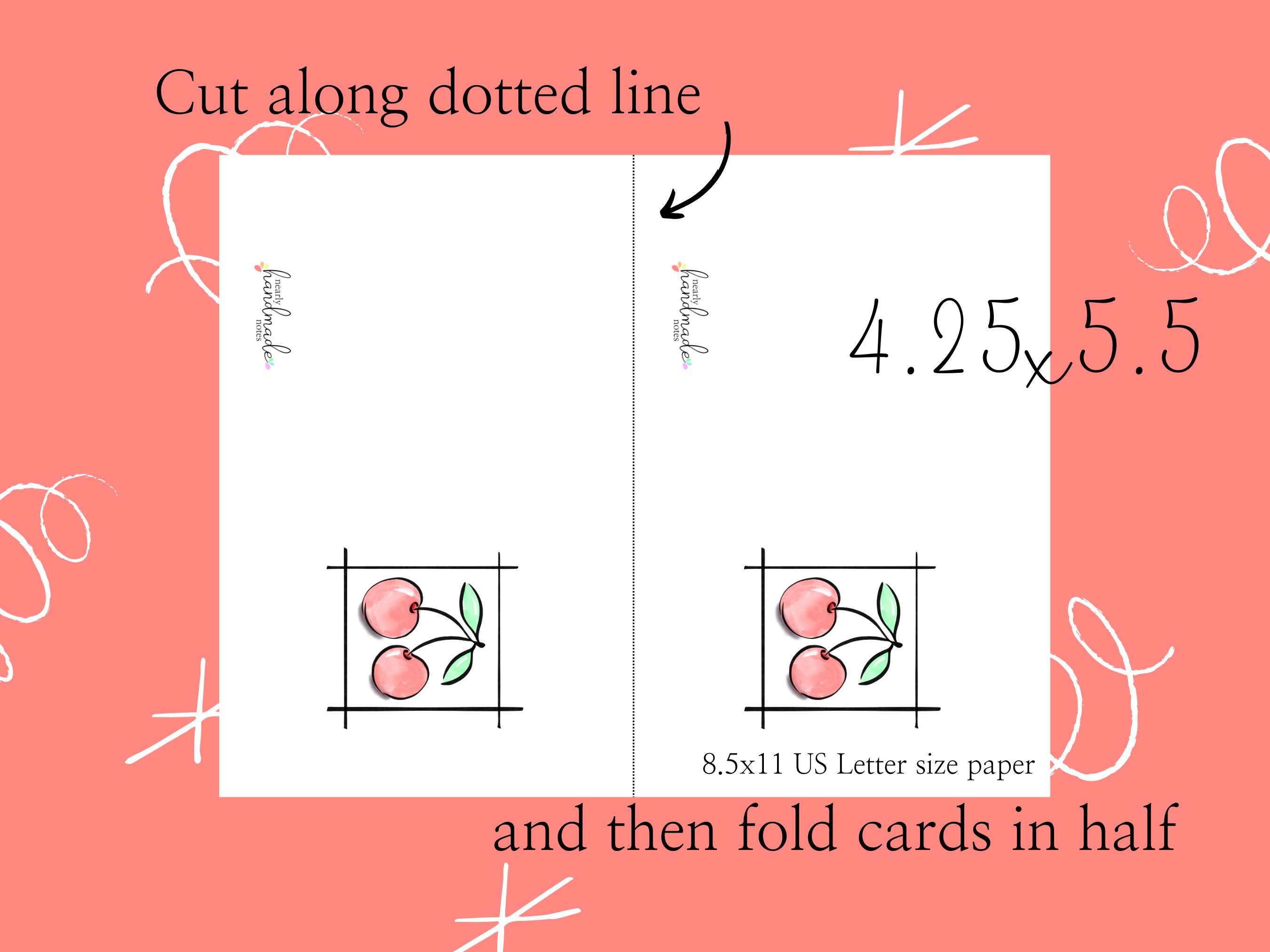 Emptyprintable Simple Card PRINTABLE Greeting Card, Digital Blank Card, Simple Design, Minimalist ...
