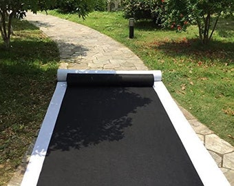 Wedding Aisle Underfelt Carpet Liner Bridal Marriage Ceremony Black Rug Decorations For Indoor,Step,Party Hallway Floor