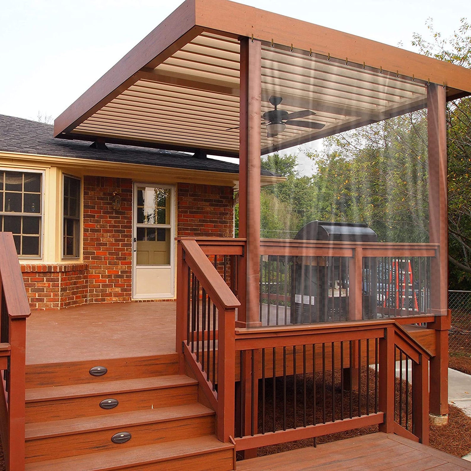 Clear Plastic Fabric Outdoor Vinyl Curtain With Clear Tarp Etsy UK