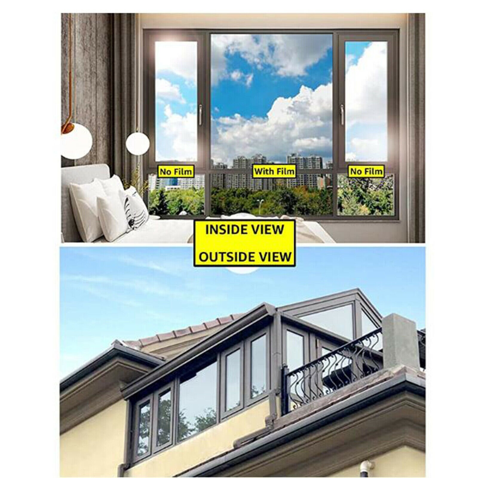 Security laminated Two Way Mirror Film for Home Privacy and Safety 