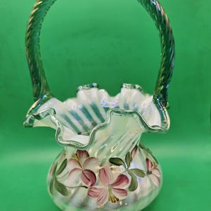 Fenton Aqua Crest Vase - Etsy - Page 2