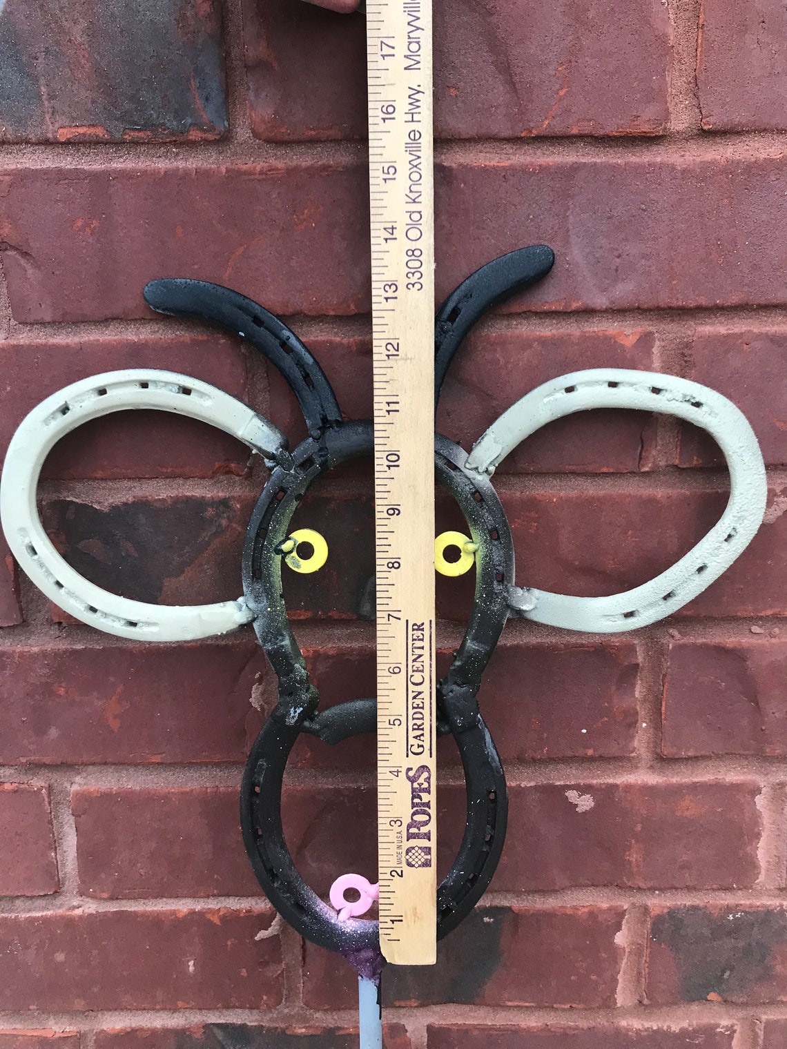 Horse Shoe Yard Art Goat 14 Inch Etsy