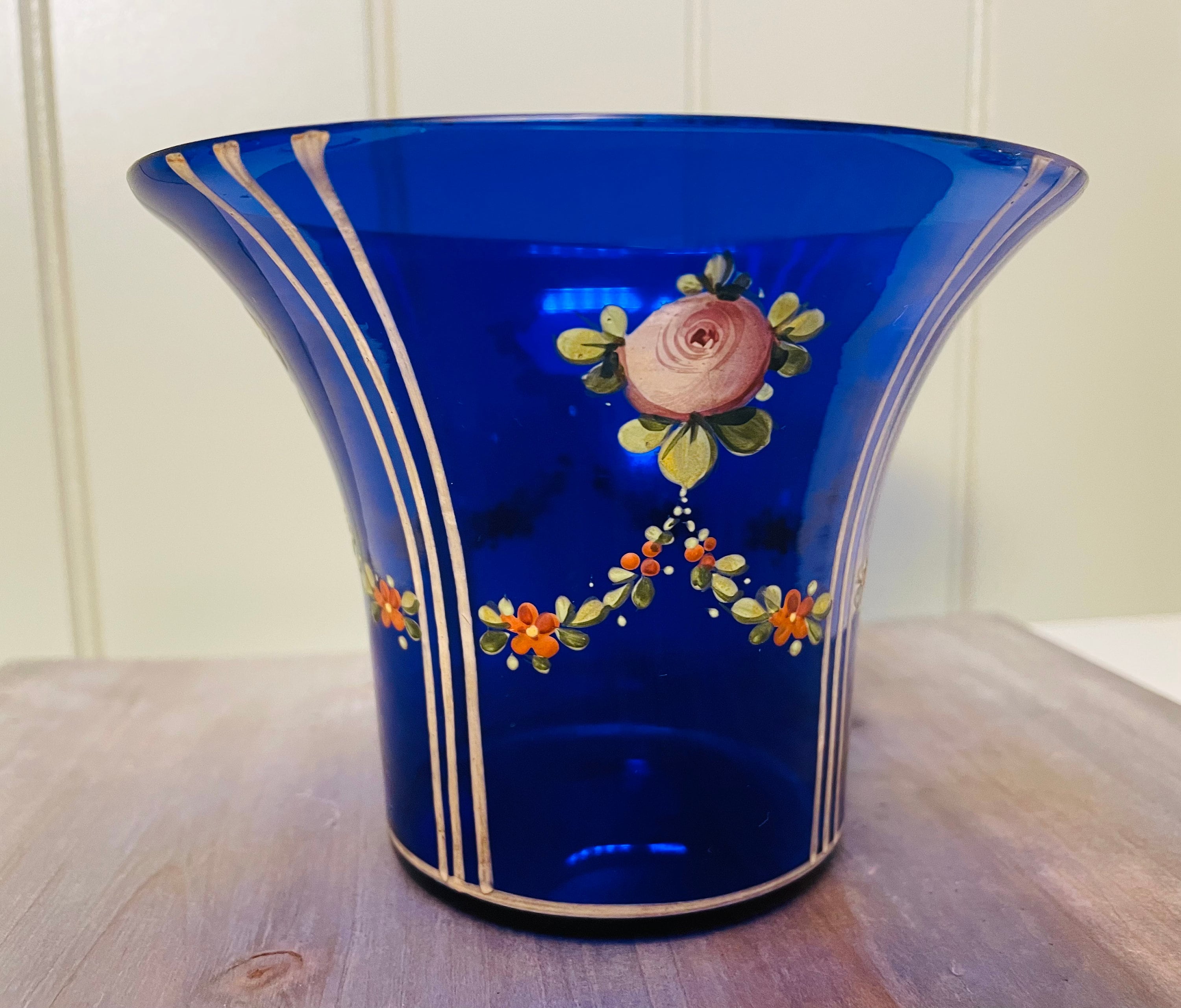 Czech Blue Vase - Etsy
