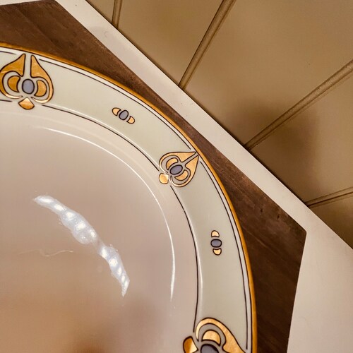 Antique Haviland & Co Limoges hand painted dessert plates set of 4 signed m.johnson shops 1915