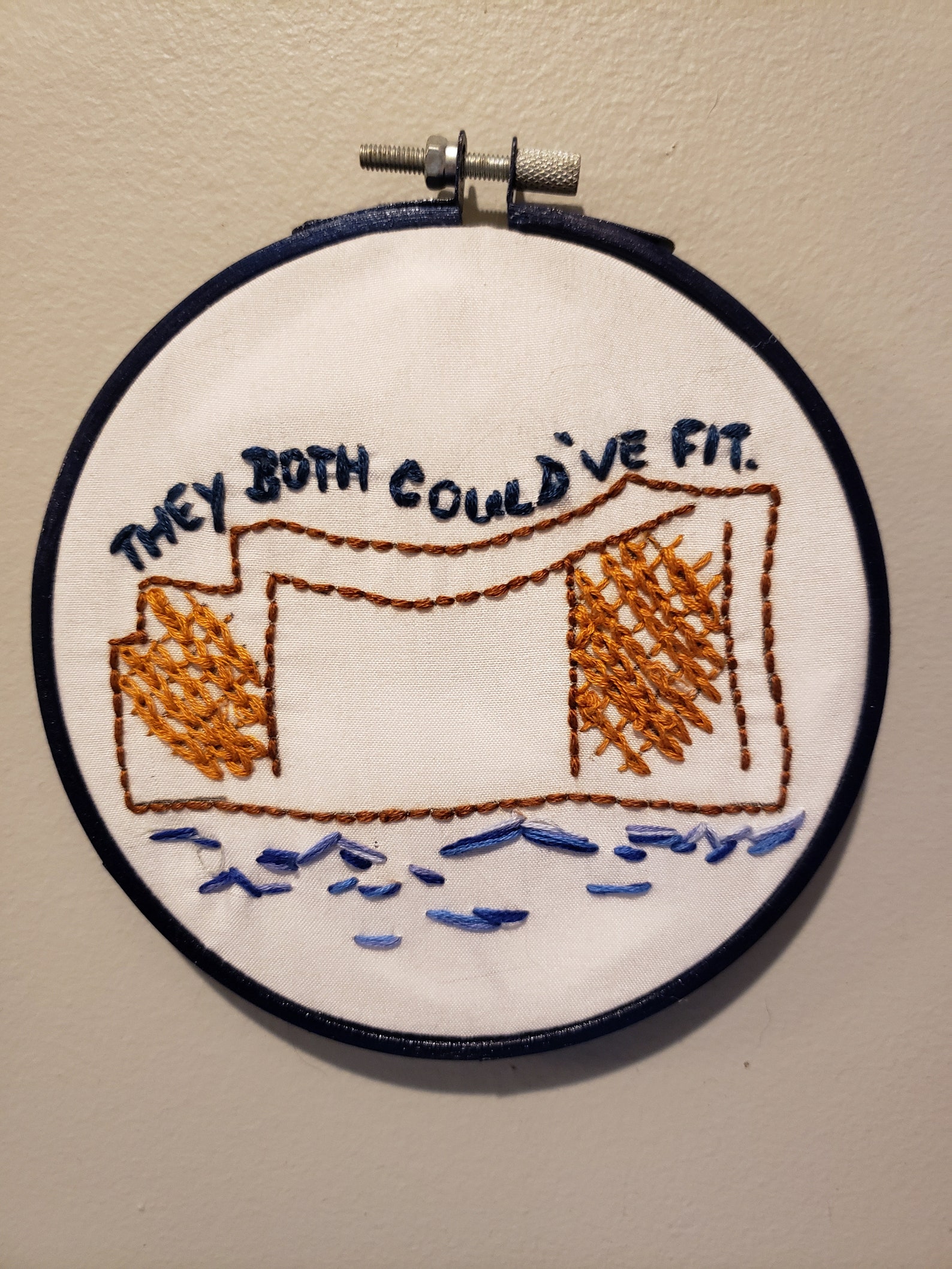 Titanic Themed Hand Embroidery Etsy
