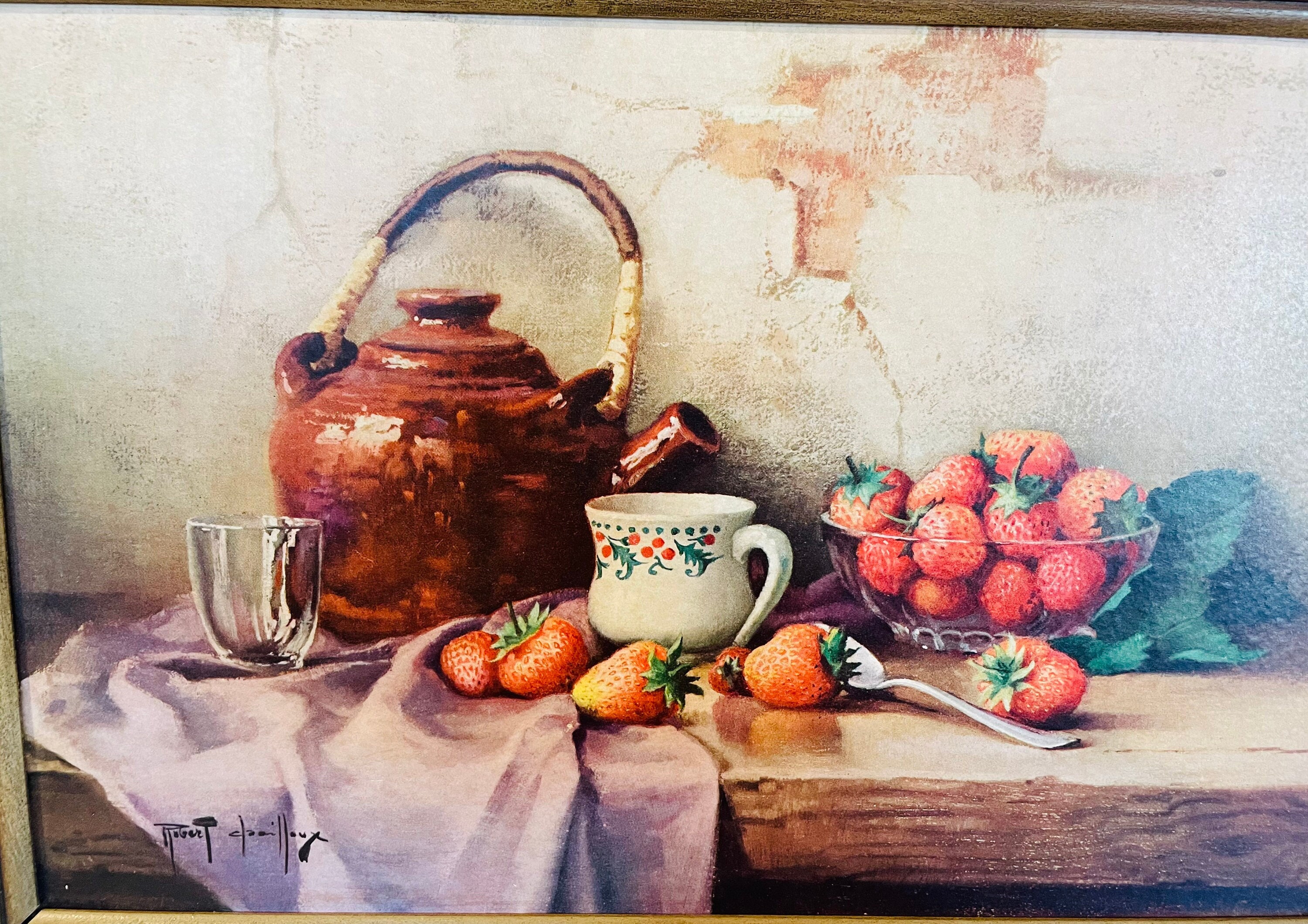 Vintage 1960's Framed Robert Chailloux Still Life Art Print