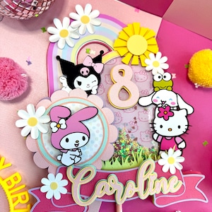 Kitty Cake Topper, My Melody Cake Topper Decor, Kids Birthday Cake Decor, Kids Party Decor, Kitty Cake Decor