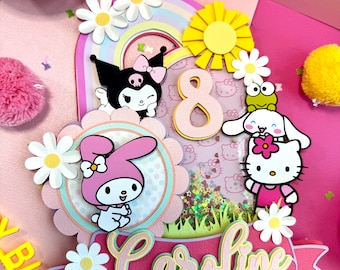 Kitty Cake Topper, My Melody Cake Topper Decor, Kids Birthday Cake Decor, Kids Party Decor, Kitty Cake Decor