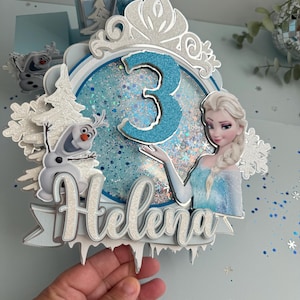 Elsa Cake  Topper, Frozen cake topper , Elsa Cake Topper, Ice Queen Party Decor, Disney Inspired Cake Topper, Frozen