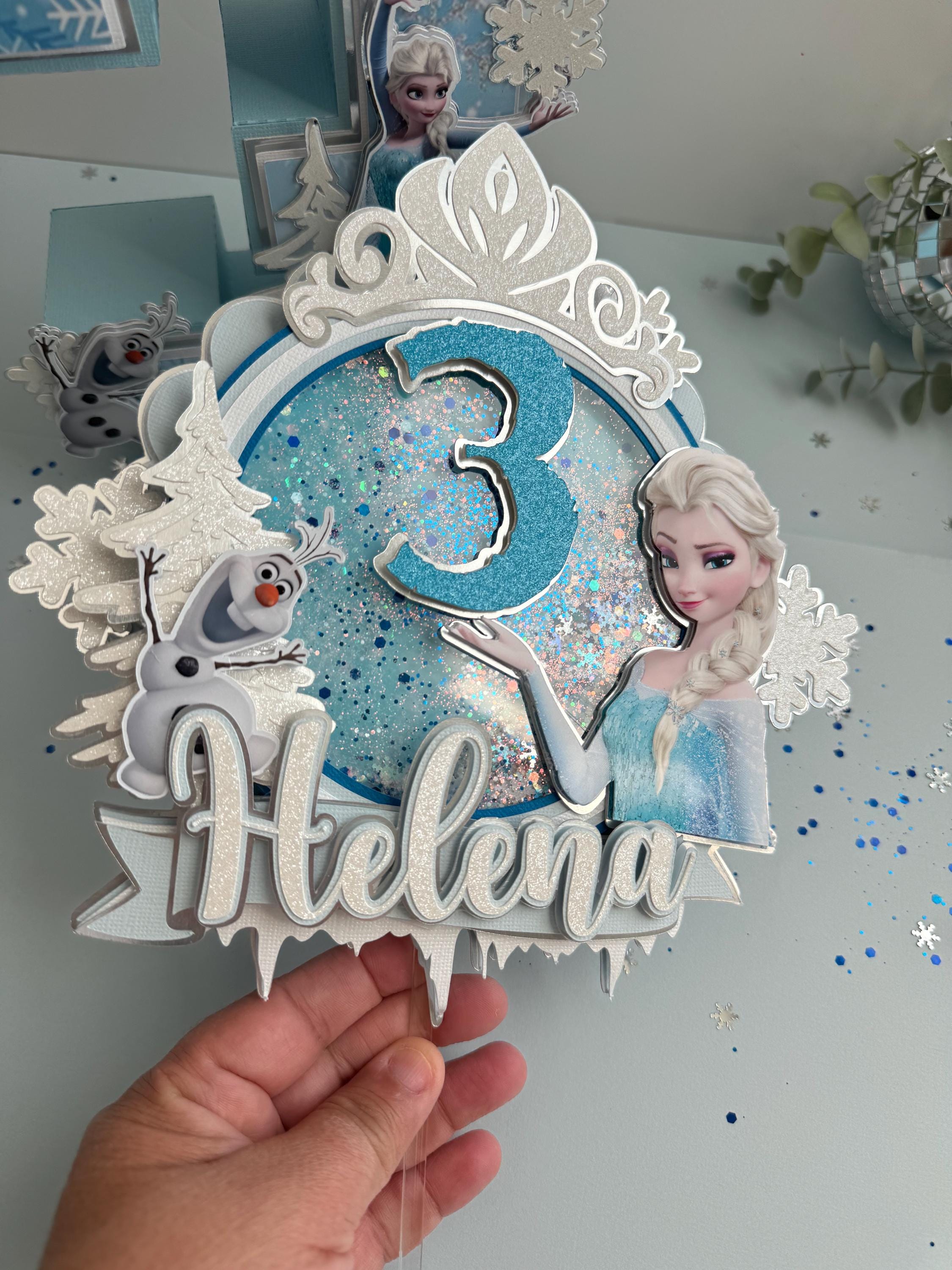Elsa Cake  Topper, Frozen cake topper , Elsa Cake Topper, Ice Queen Party Decor, Disney Inspired Cake Topper, Frozen