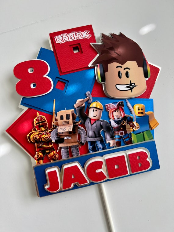 Roblox Cake Topper Roblox Theme Birthday Roblox Party Decor 