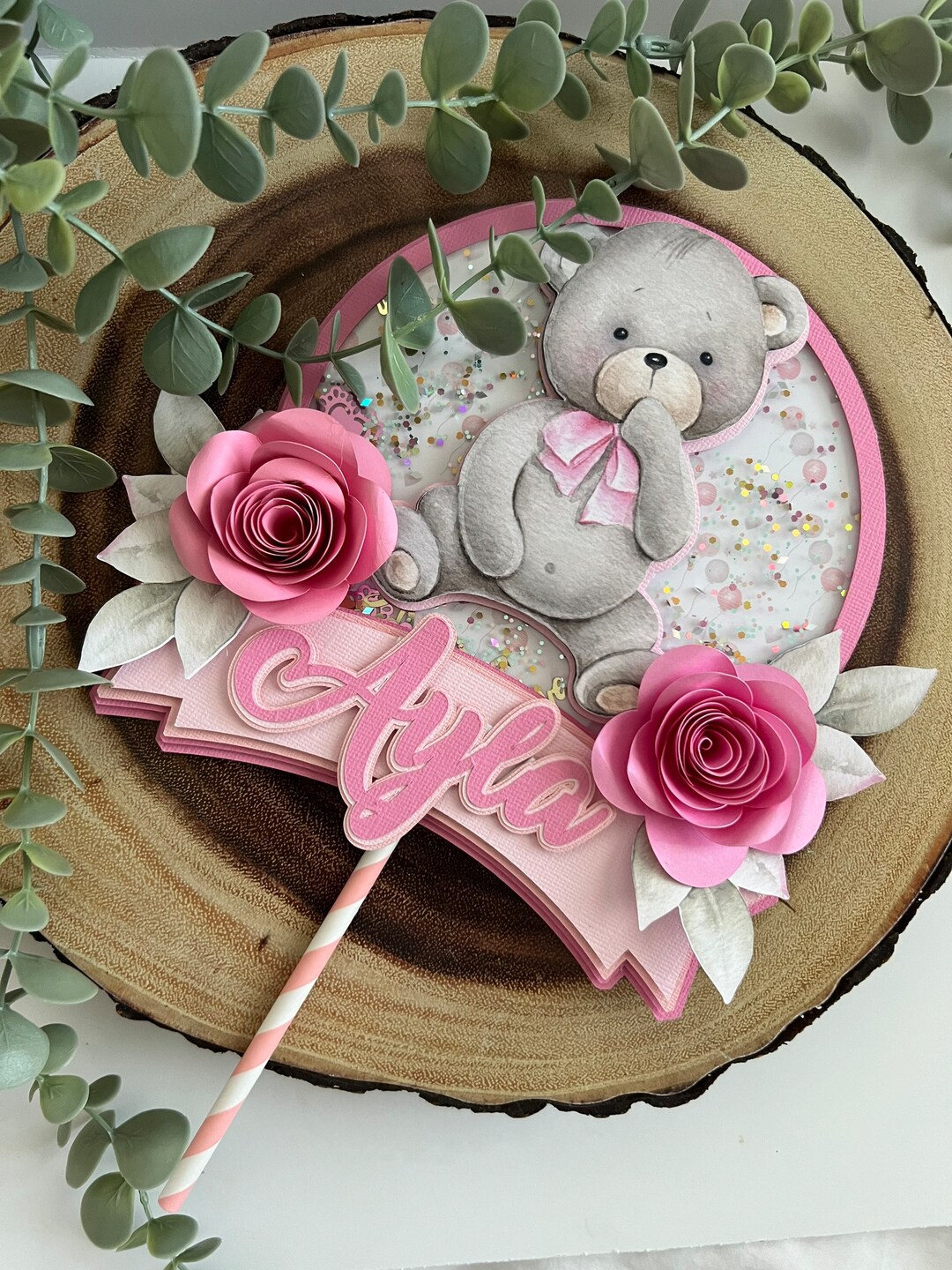 Teddy Bear Baby Shower Cake Topper Custom Baby Shower Cake - Etsy