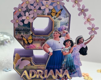 Encanto 3D Number - Encanto Party Decor - Madrigal Party - Encanto Cake Decor - Cake Decoration - Girl Birthday Party Decor