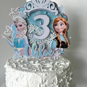 Frozen cake Topper, Frozen cake topper, Elsa Cake Topper, Ice Queen Party Decor, Disney Inspired Cake Topper, Frozen
