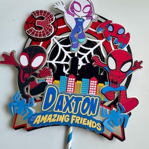 Spidey and Amazing Friends cake topper, Spider and friends , Spiderman Cake topper, Spiderman Cake topper, Spider and amazing friends,