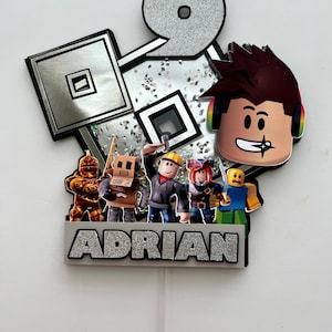 Roblox ケーキ トッパー - Roblox デコレーション - Roblox シェイク ケーキ トッパー - 誕生日デコレーション 3D - Roblox カラー 2022 - Roblox パーティー。