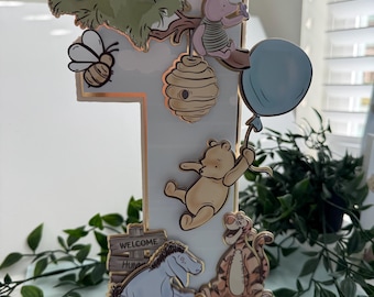 Winnie the Pooh 3D Letters, Pooh Bear First Birthday Decorations, Baby Shower Decor, Hundred Acre Wood Party