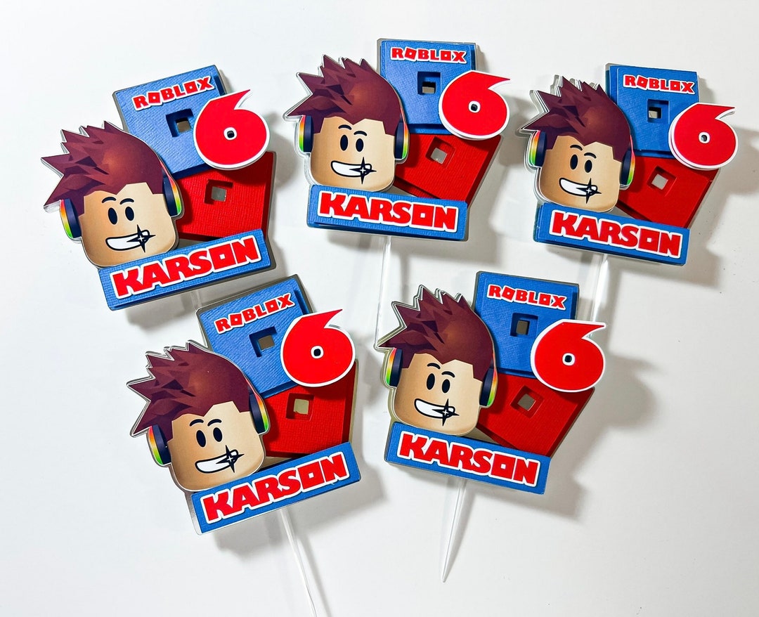 Roblox Cupcake Topper, Cupcake Topper, Large Cupcake, Roblox Party