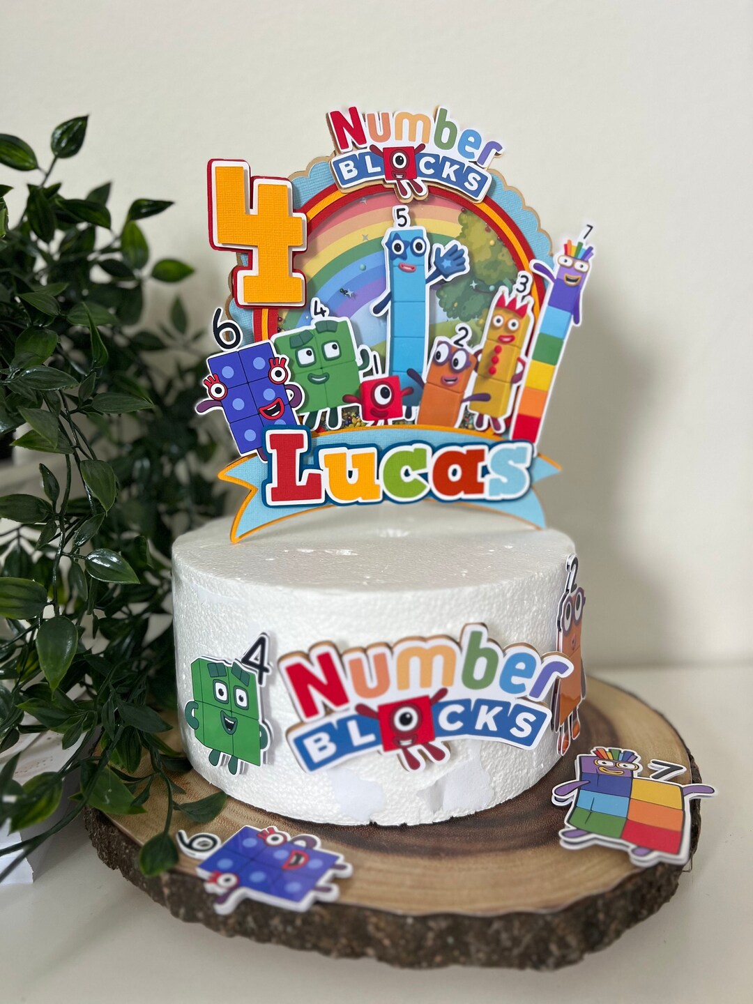Numberblocks Cake Topper Number Blocks Birthday Party Party - Etsy Finland
