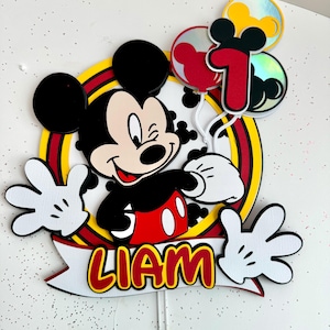 Mickey Mouse Cake Topper, Mickey Mouse Cake Topper, Mickey Mouse Birthday, Disney Cake Party Decor
