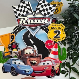 Disney Cars Cake Topper,  Cars McQueen Cake Decoration, Cars Cake Topper, Cars Birthday, Cars Themed Party, Lightning McQueen Cake Topper