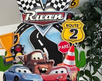 Cars Cake Topper,  Cars McQueen Cake Decoration, Cars Cake Topper, Cars Birthday, Cars Themed Party, Lightning McQueen Cake Topper