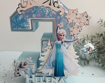 Letras 3D de Frozen Disney - Letra 3D de Elsa - Centros de mesa de Elsa y Ana