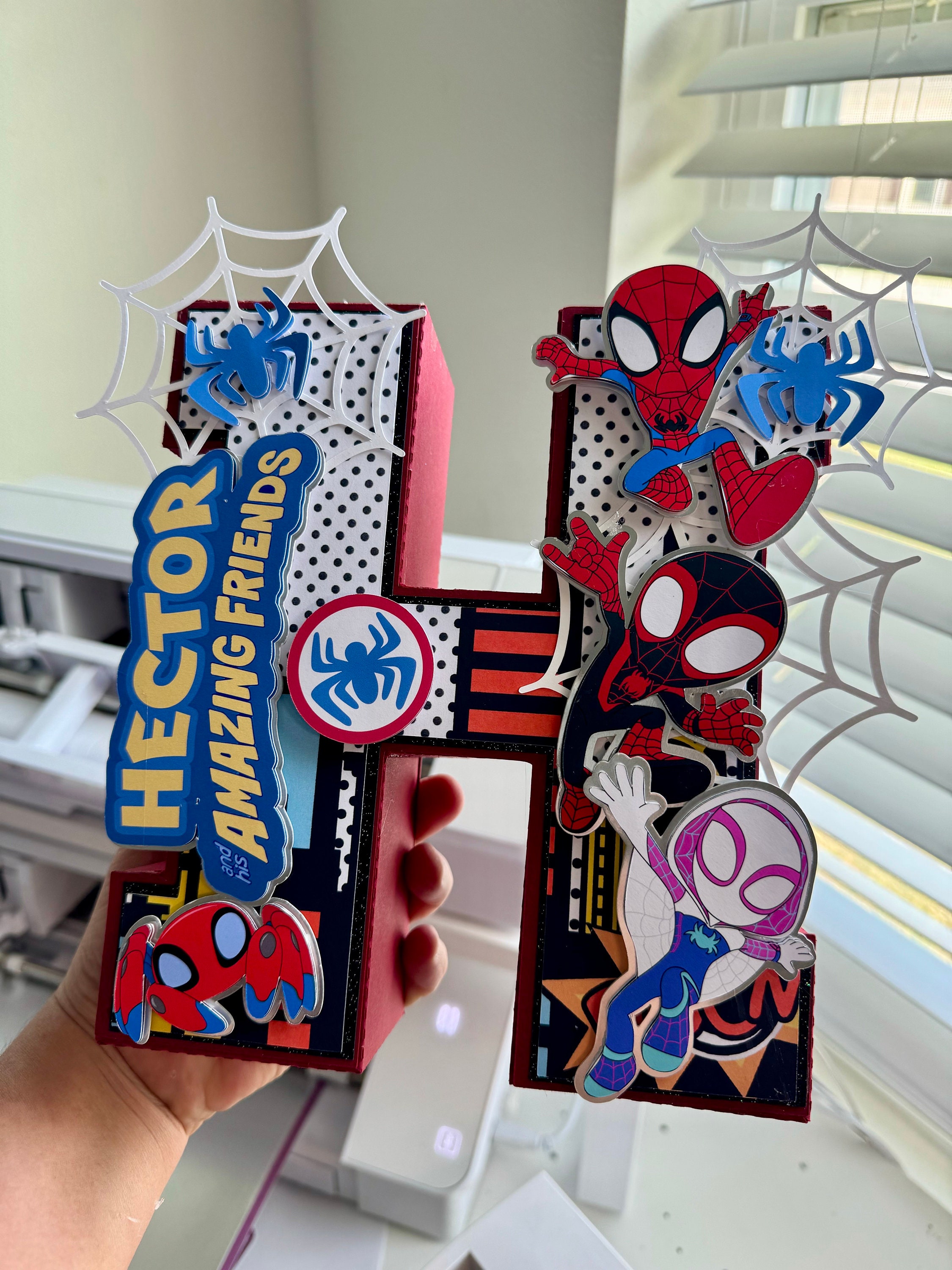 Spidey his amazing friends The Amazing Friends Centerpiece Decor Spiderman Party Favor 3D Spiderman decor Boy SpiderMan