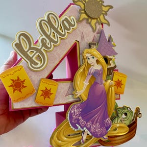 Letras 3D de Rapunzel, Cumpleaños de princesa, Fiesta de princesa, Decoración de princesa, Letras 3D de princesa, Adorno para tarta de princesa, Camiseta de princesa, Enredados