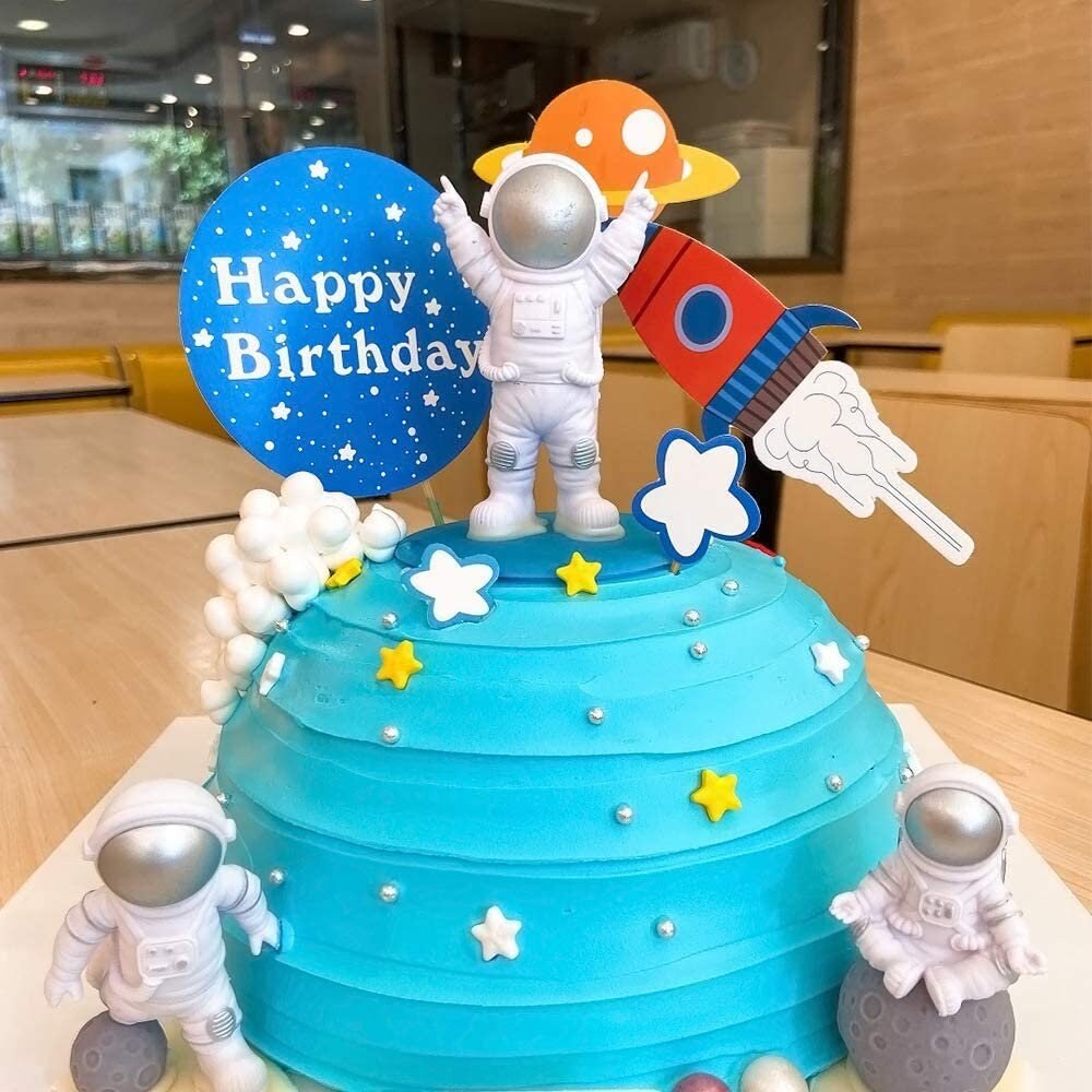 Astronaut Cake Topper Space Universe Series Cake Etsy