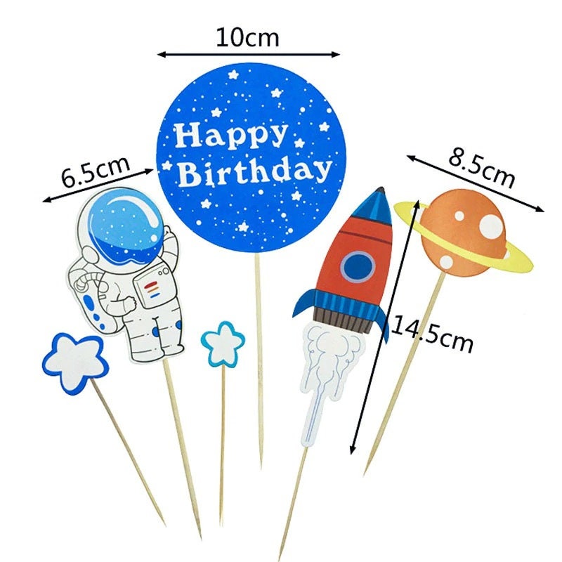 Astronaut Cake Topper Space Universe Series Cake Etsy