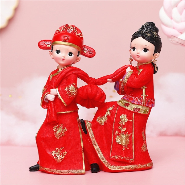 Chinese Wedding Couple Cake Topper Etsy Canada