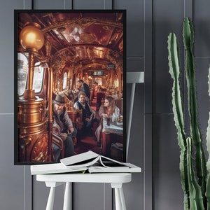 Steampunk Decor Vintage Drawing Steampunk Painting Train Drawing Steampunk Victorian Art Wall Decor For Home Gift For Friend Cafe Decor