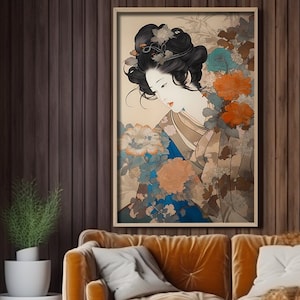 Geisha Poster Japanese Wall Art Japanese Art Prints Japandi Décor Geisha Wall Art Minimalist Wall Art Japanese Vintage Art Home Decor