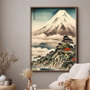 Landscape Poster Japanese Wall Art Japanese Art Prints Japandi Décor Mountain Wall Art Minimalist Wall Art Japanese Vintage Art Home Decor