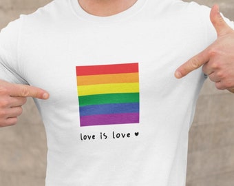Kärlek är kärlek-tröja Pride-tröja HBTQ-tröja Pride Month T-shirt Gay Pride-tröja Gay T-shirt Present Gay Lesbisk T-shirt Gay Pride-tröja