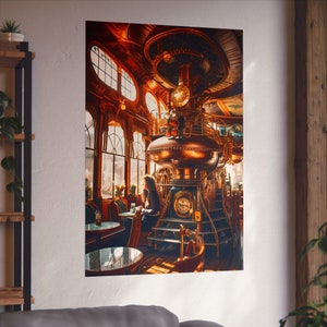 Steampunk Decor Vintage Drawing Steampunk Painting Train Drawing Steampunk Victorian Art Wall Decor For Home Gift For Friend Cafe Decor