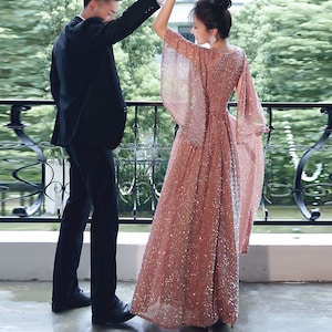 1920s Gatsby Sequin Flapper Dress: Art Deco Evening Gown