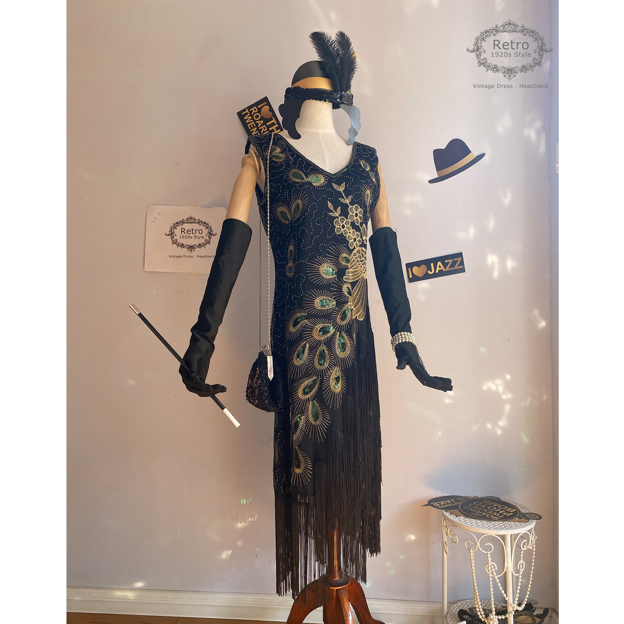 slim fit dress slacks 1920s Plus Size Halle Flapper Dress in Green – Flapper Boutique