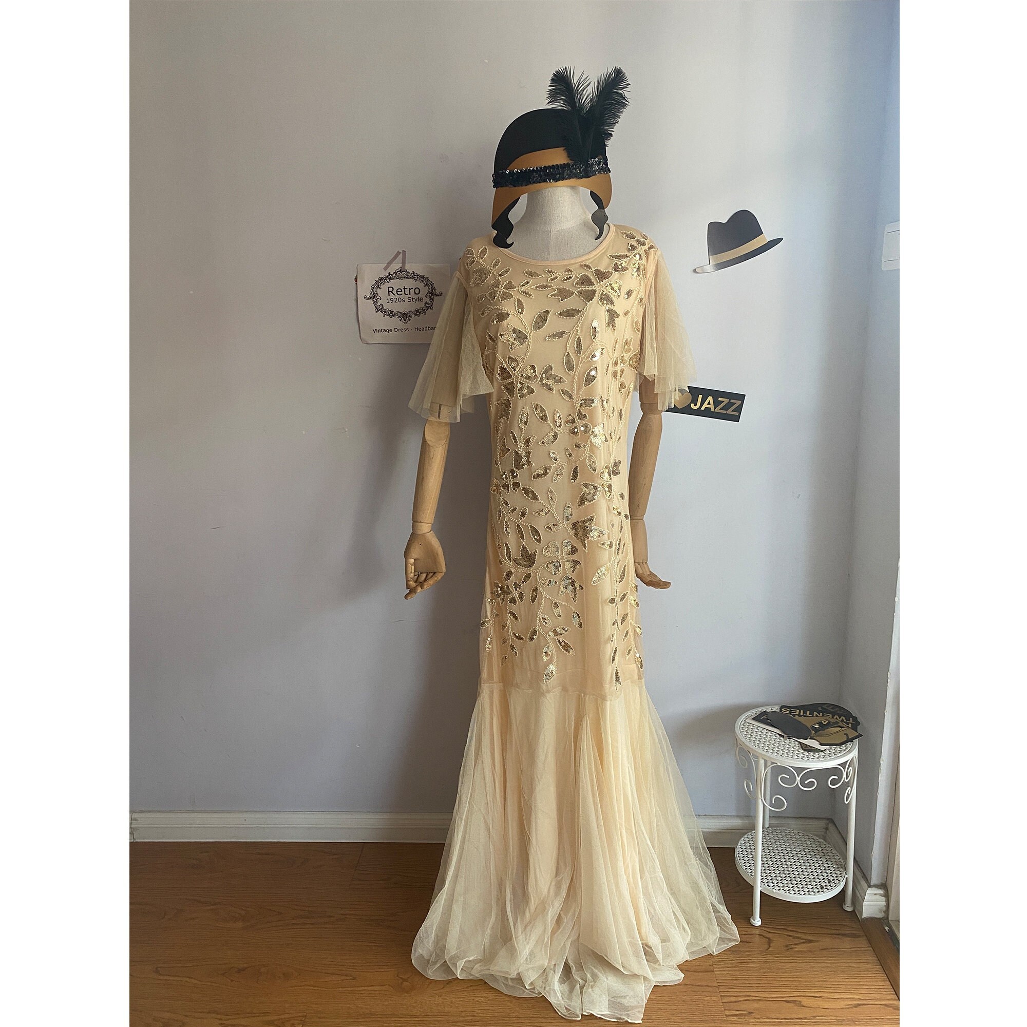Maxi Formal Evening Flapper Dress 1920s Gatsby Charleston - Etsy Singapore Maxi Formal Evening Flapper Dress 1920s Gatsby Charleston - Etsy Singapore