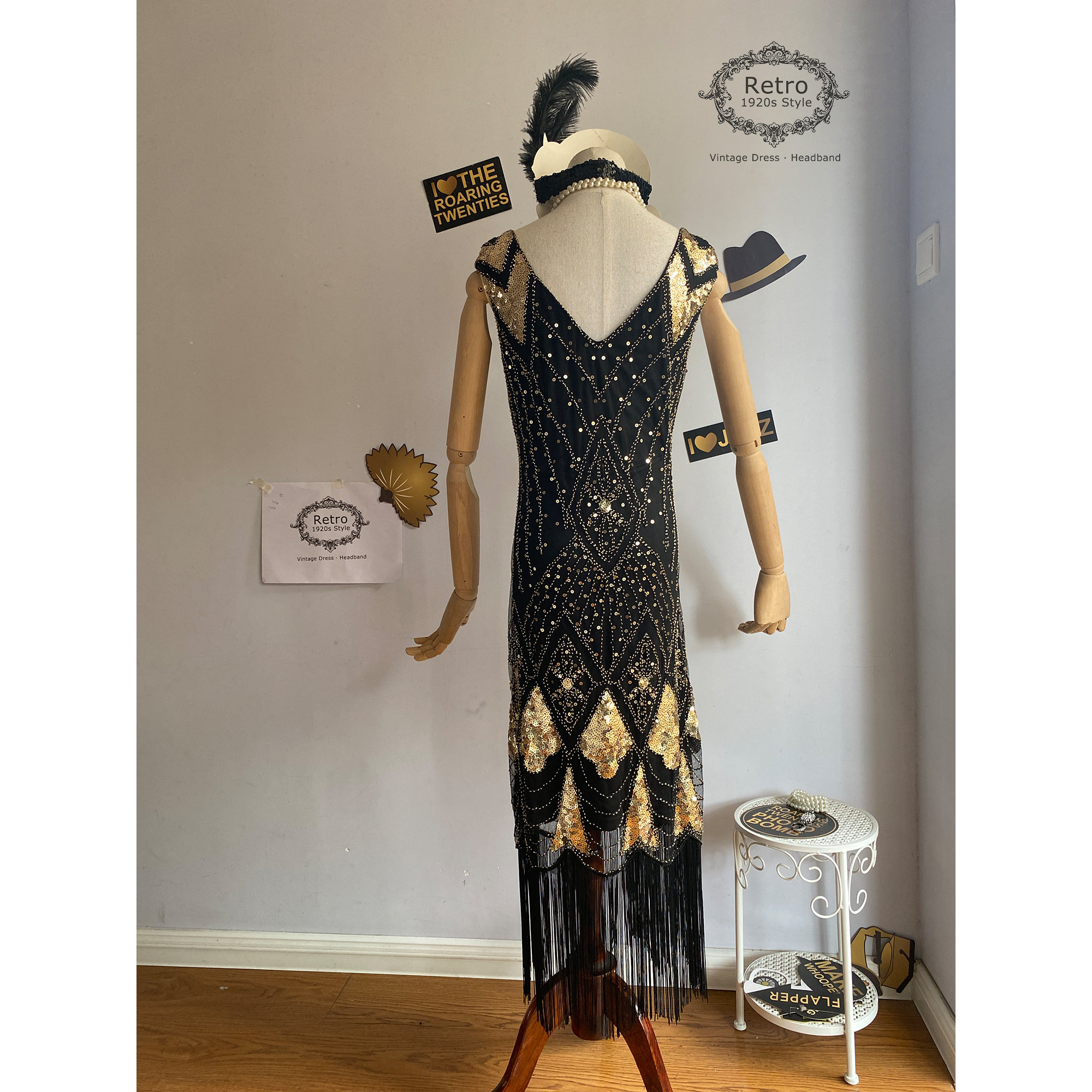 gold flapper dress BABEYOND Golden Echo Fringe Dress, 1920s Dresses, Antique Honey, 10 Comfortable Wear Great Gatsby Retro Costumes 1920s