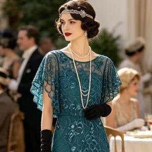 Teal 1920s Dress - Etsy